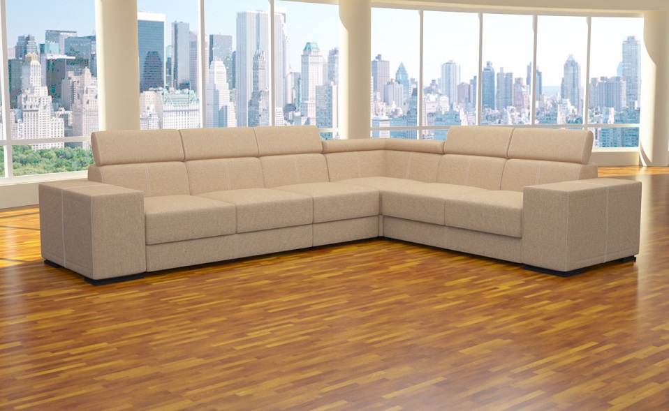 % XXL 4 TEILE SOFA L-FORM POLSTERGARNITUR ECKE WOHNLANDSCHAFT STOFF