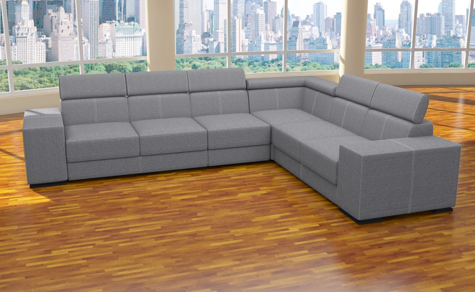  XXL 4 TEILE SOFA LFORM POLSTERGARNITUR ECKE WOHNLANDSCHAFT STOFF